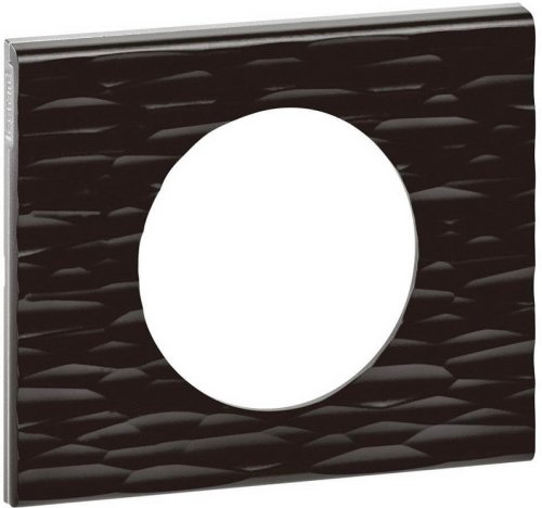 Рамка универсальная Legrand Celiane Corian 1-м. чёрный рельеф картинка